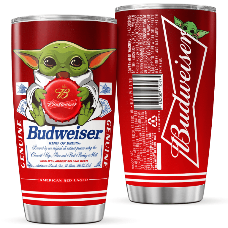 Baby-Yoda-Budweiser-Stainless-Steel-Tumbler-20oz-1