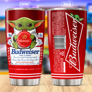 Baby Yoda Budweiser Stainless Steel Tumbler 20oz