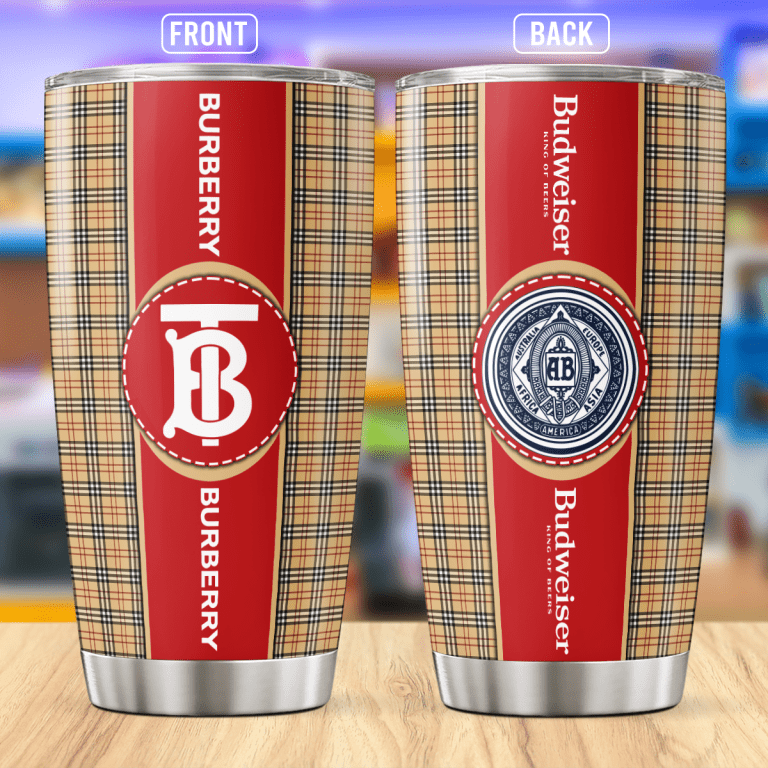 Burberry-Budweiser-Stainless-Steel-Tumbler-20oz Burberry Budweiser Stainless Steel Tumbler 20oz