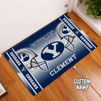 Byu Cougars Custom Name Funny Luxury Front Entrance Doormat DM1455