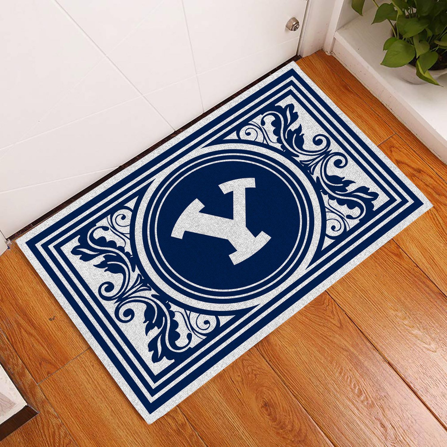 Byu-Cougars-Floral-Funny-Luxury-Front-Entrance-Doormat-Indoor-DM1417 Byu Cougars Floral Funny Luxury Front Entrance Doormat Indoor DM1417