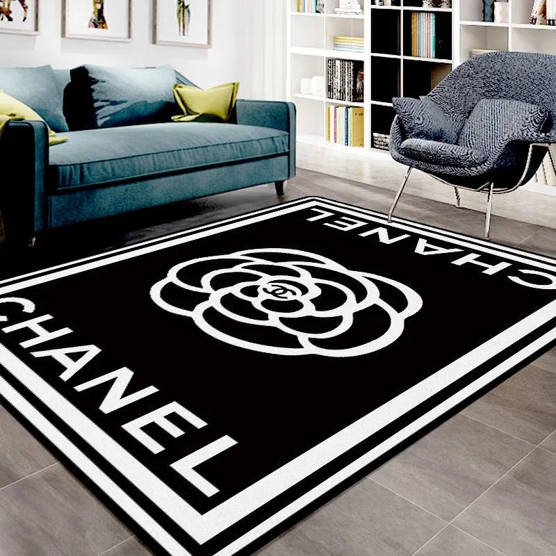 Chanel-Black-Luxury-Area-Rug-For-Living-Room-Bedroom-Carpet-Floor-Decor-Mat-RR3062 Chanel Black Luxury Area Rug For Living Room Bedroom Carpet Floor Decor Mat RR3062