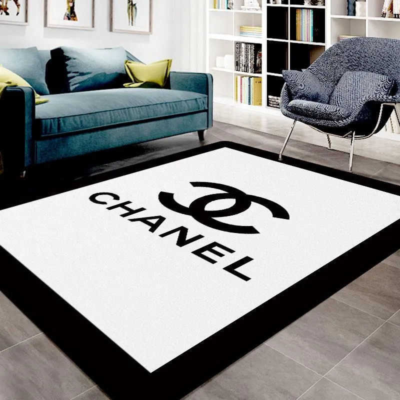 Chanel-White-Luxury-Area-Rug-For-Living-Room-Bedroom-Carpet-Floor-Decor-Mat-RR3056 Chanel White Luxury Area Rug For Living Room Bedroom Carpet Floor Decor Mat RR3056