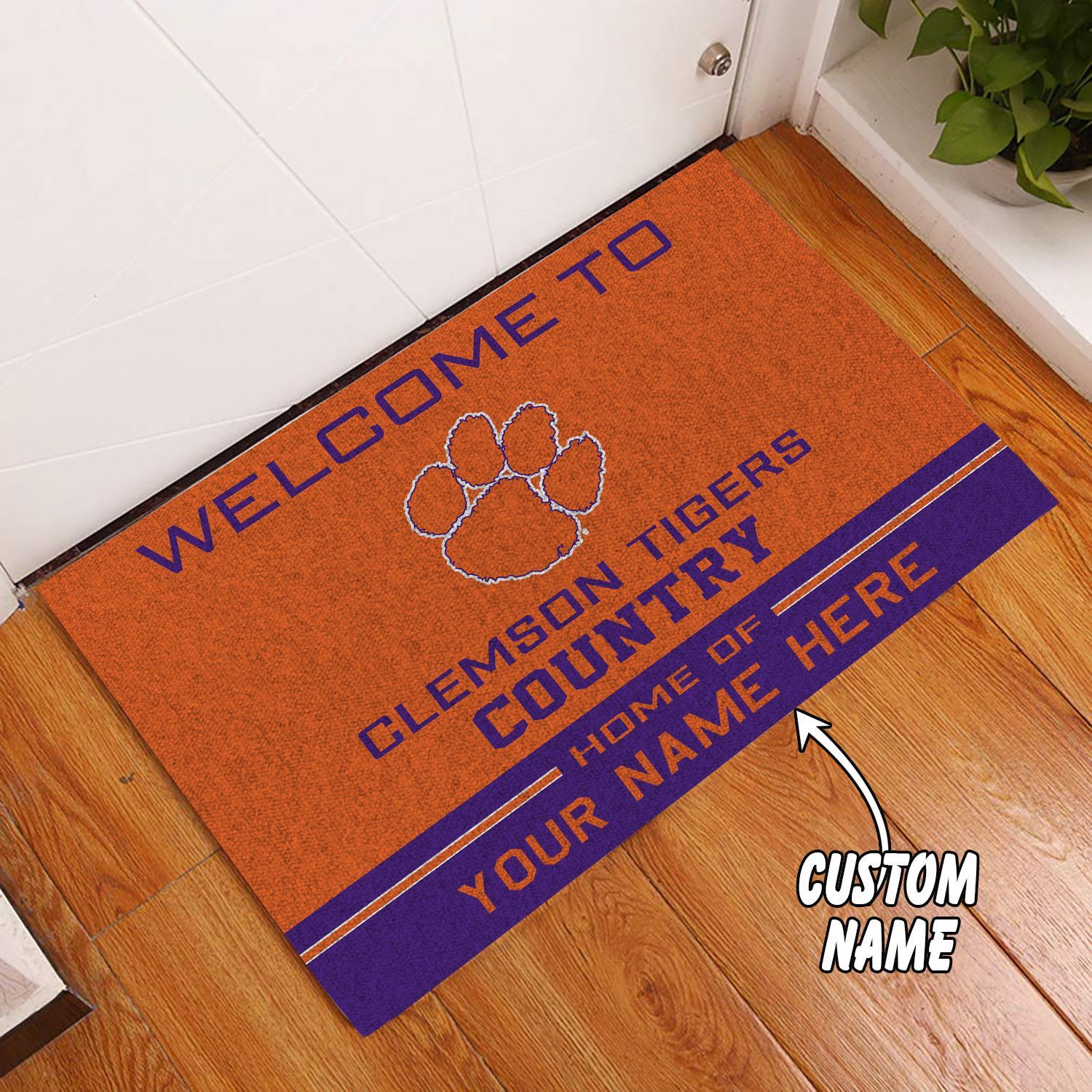Clemson-Tigers-Country-Custom-Name-Funny-Luxury-Front-Entrance-Doormat-Welcome-Mat-DM2026 Clemson Tigers Country Custom Name Funny Luxury Front Entrance Doormat Welcome Mat DM2026