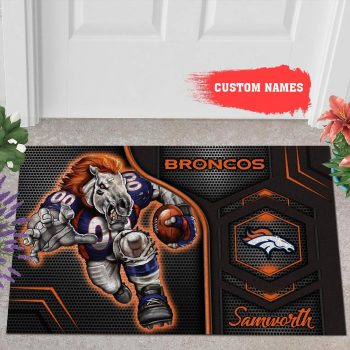 Denver Broncos 3D Doormats NFL Custom Name Doormat DM1146