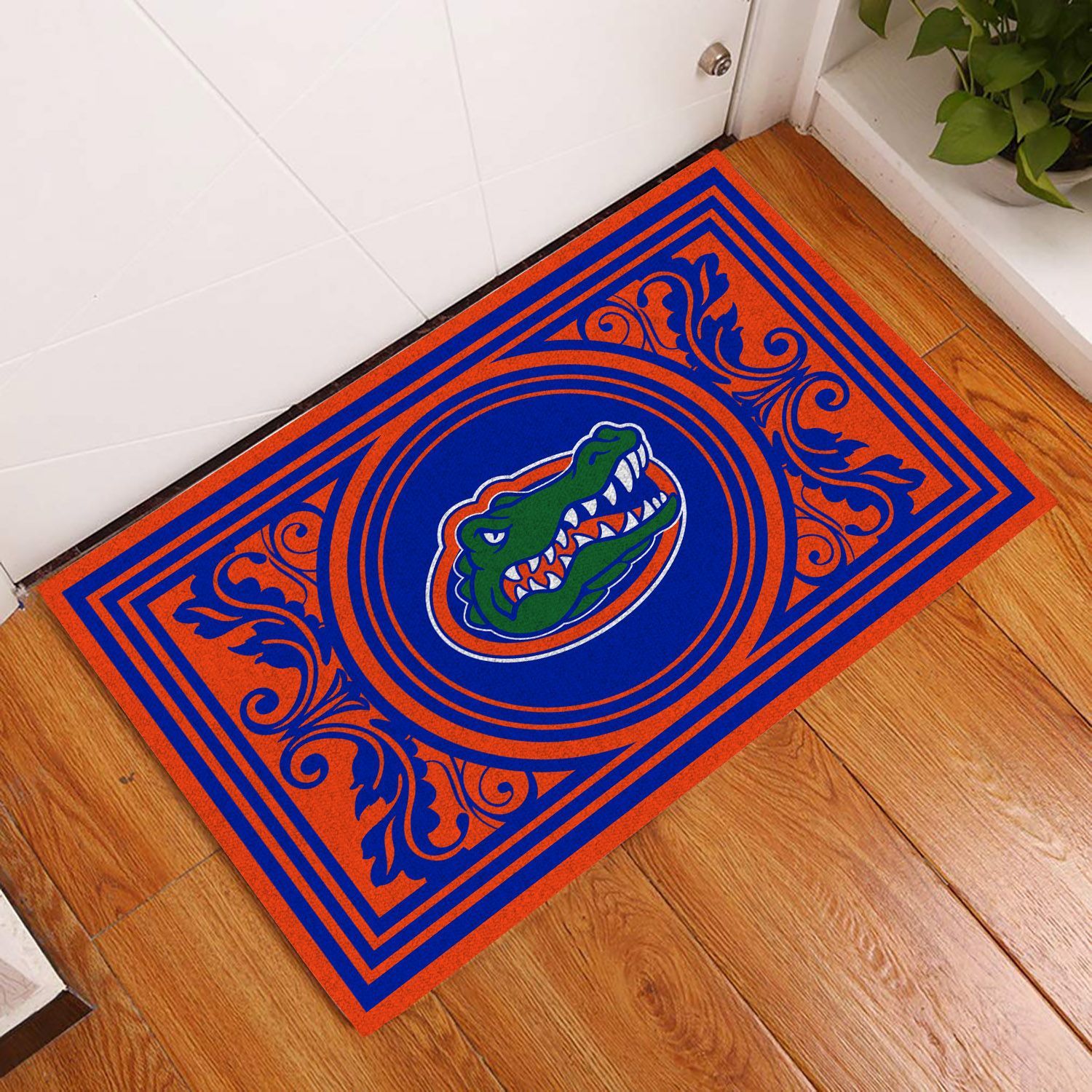Florida-Gators-Floral-Luxury-Front-Entrance-Doormat-Indoor-Inside-DM1479 Florida Gators Floral Luxury Front Entrance Doormat Indoor Inside DM1479