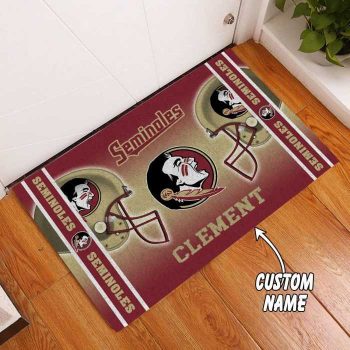 Florida State Seminoles Custom Name Personalized Luxury Front Entrance Doormat Welcome Mat DM1969