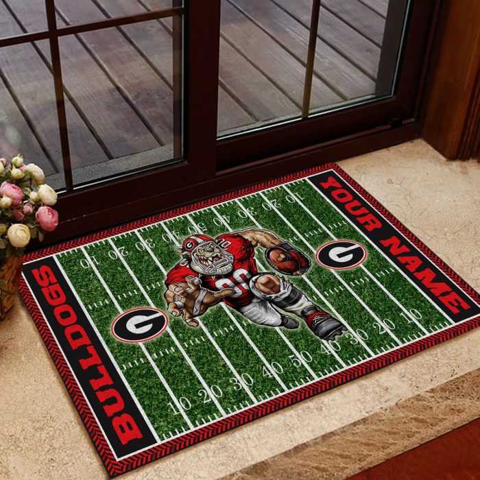 Georgia-Bulldogs-Football-Home-Field-Mascot-Custom-Doormat-DM1337 Georgia Bulldogs Football Home Field Mascot Custom Doormat DM1337