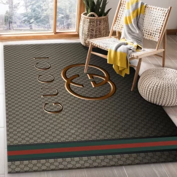Gucci Monogram Luxury Area Rug For Living Room Bedroom Carpet Floor Decor Mat RR3004