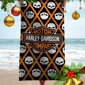 Harley Davison Beach Towel Luxury Brand Hot Trending Summer 2023 BT00489
