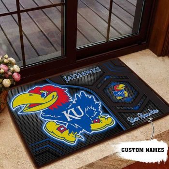 Kansas Jayhawks 3D Doormats NCAA Custom Name Doormat DM1136