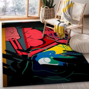 Kaws Area Rug For Christmas Living Room Rug Family Gift Decor RR2909