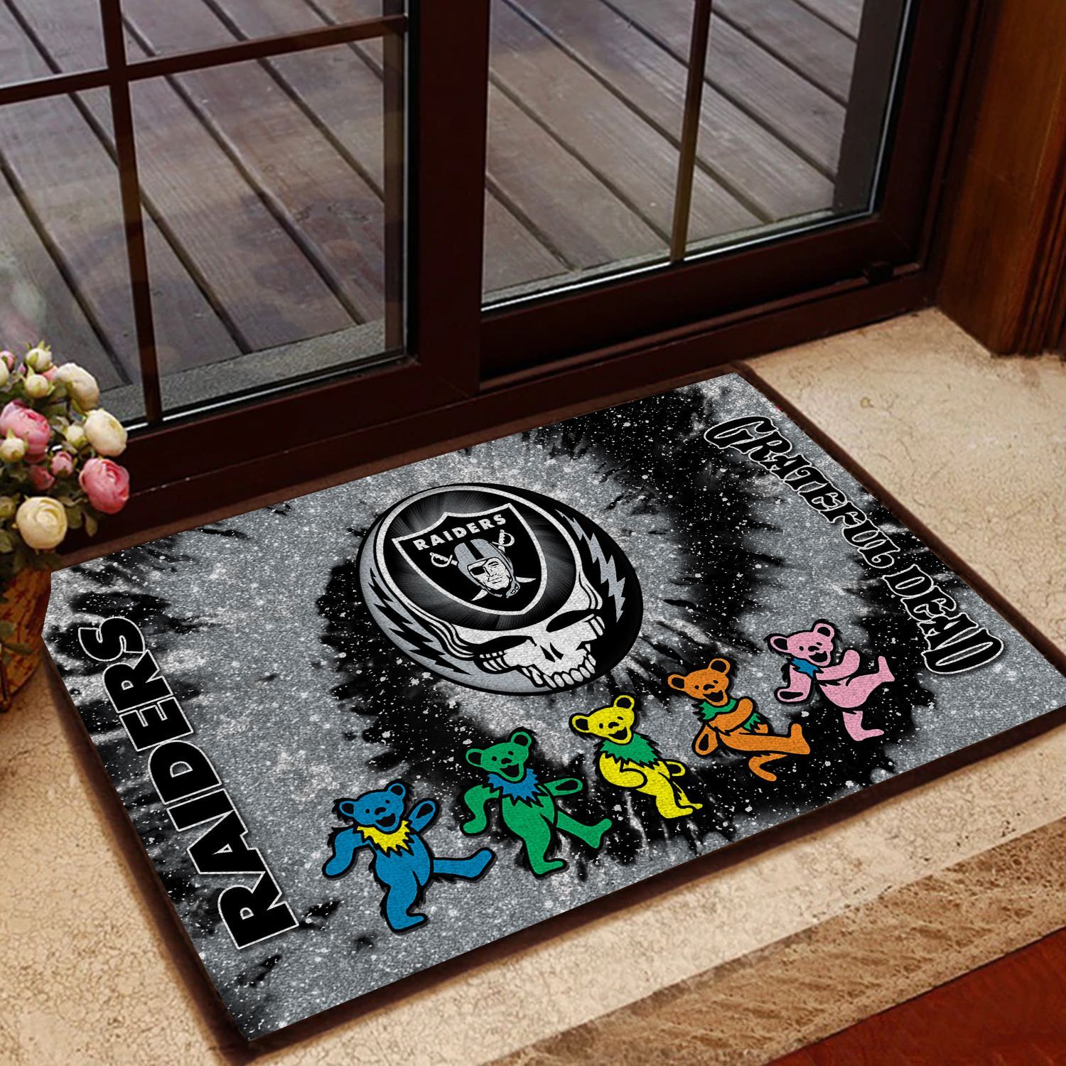 Las-Vegas-Raiders-3D-Doormats-NFL-Grateful-Dead-Band-DM1074 Las Vegas Raiders 3D Doormats NFL Grateful Dead Band DM1074