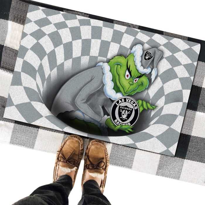 Las-Vegas-Raiders-NFL-Grinch-3D-Illusion-Funny-Classic-Entrance-Doormat-Welcome-Mat-DM1899 Las Vegas Raiders NFL Grinch 3D Illusion Funny Classic Entrance Doormat Welcome Mat DM1899