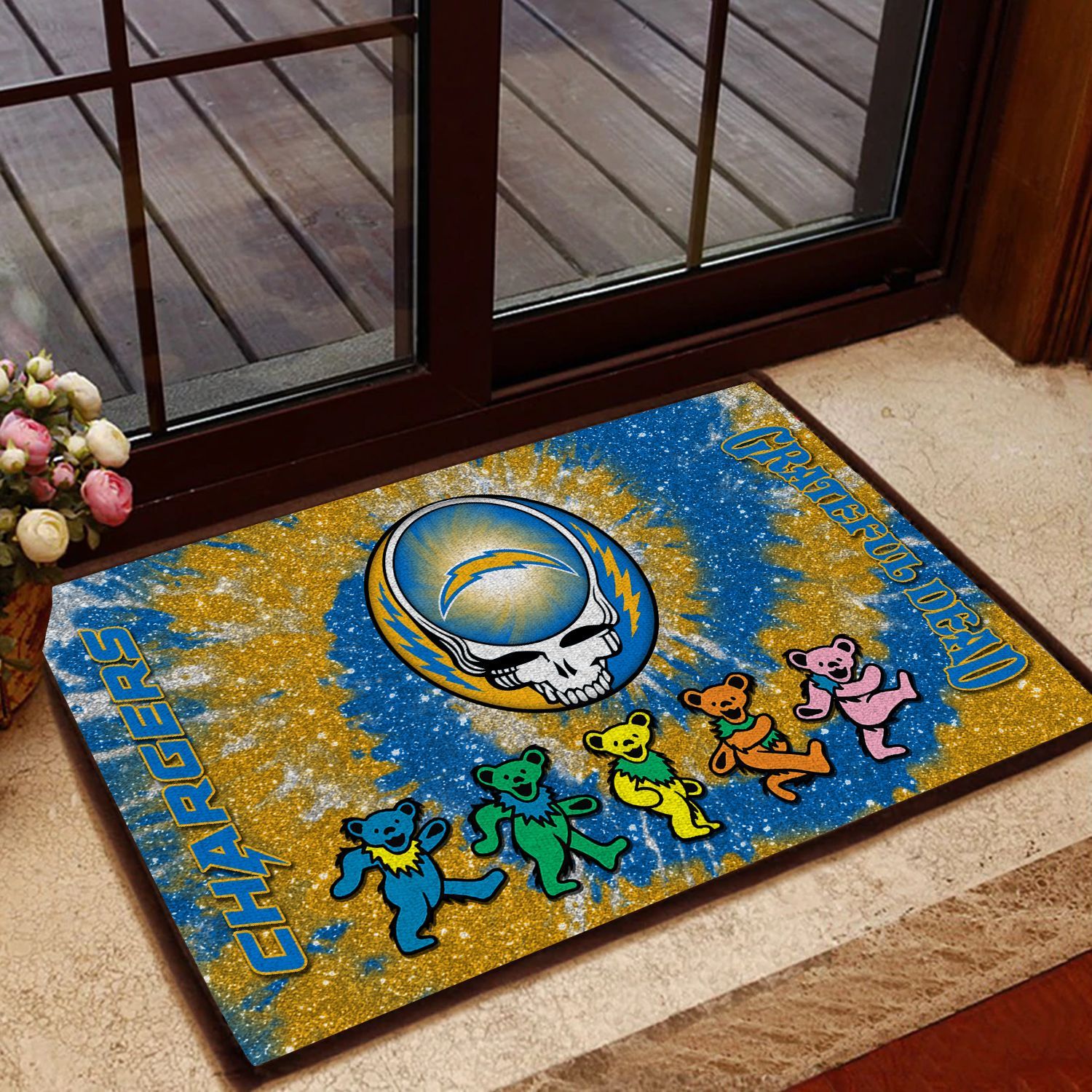 Los-Angeles-Chargers-3D-Doormats-NFL-Gd-Band-DM1166 Los Angeles Chargers 3D Doormats NFL Gd Band DM1166