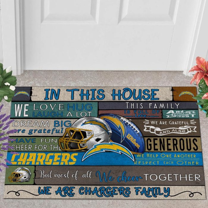 Los-Angeles-Chargers-3D-Doormats-NFL-Quote-Doormat-DM1091 Los Angeles Chargers 3D Doormats NFL Quote Doormat DM1091