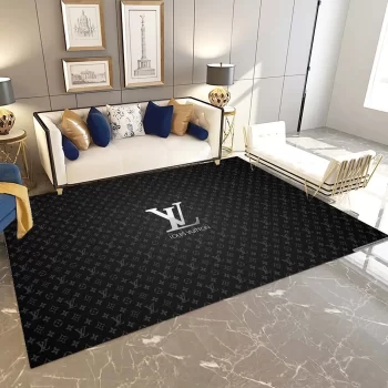 Louis Vuitton Fashion Logo Limited Luxury Brand Area Rug Carpet Floor Decor RR3175