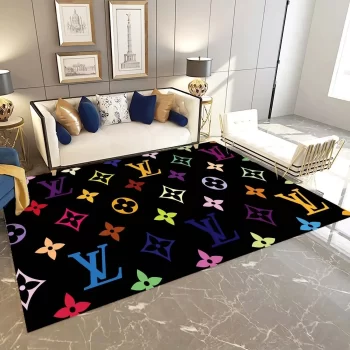 Louis Vuitton Fashion Logo Limited Luxury Brand Area Rug Carpet Floor Decor RR3180