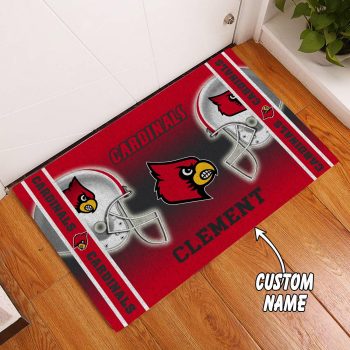 Louisville Cardinals Custom Name Funny Luxury Front Entrance Doormat DM1565