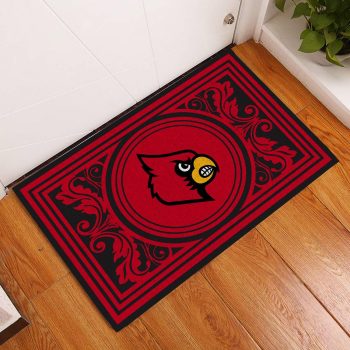 Louisville Cardinals Floral Funny Luxury Front Entrance Doormat Indoor DM1649