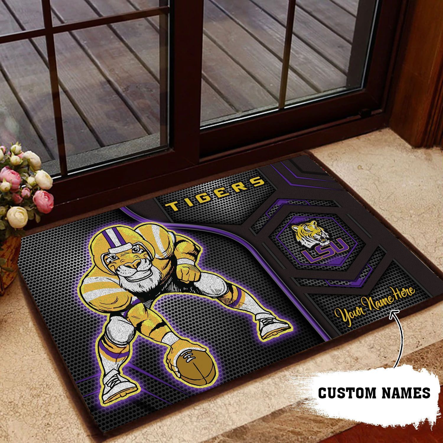 Lsu-Tigers-3D-Doormats-NCAA-Custom-Name-Doormat-DM1077 Lsu Tigers 3D Doormats NCAA Custom Name Doormat DM1077
