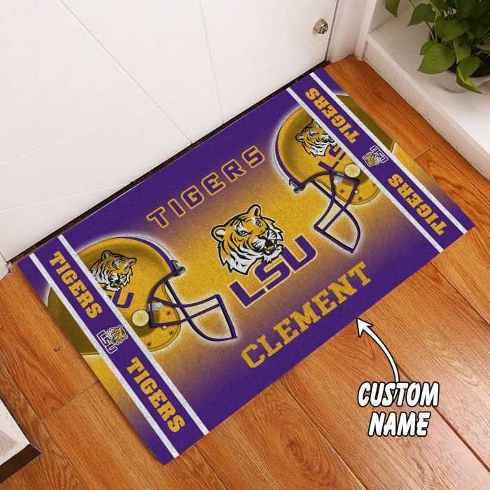 Lsu-Tigers-Custom-Name-Funny-Luxury-Front-Entrance-Doormat-DM1617 Lsu Tigers Custom Name Funny Luxury Front Entrance Doormat DM1617