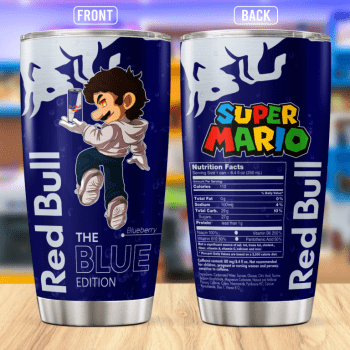 Mario Red Bull Stainless Steel Tumbler 20oz