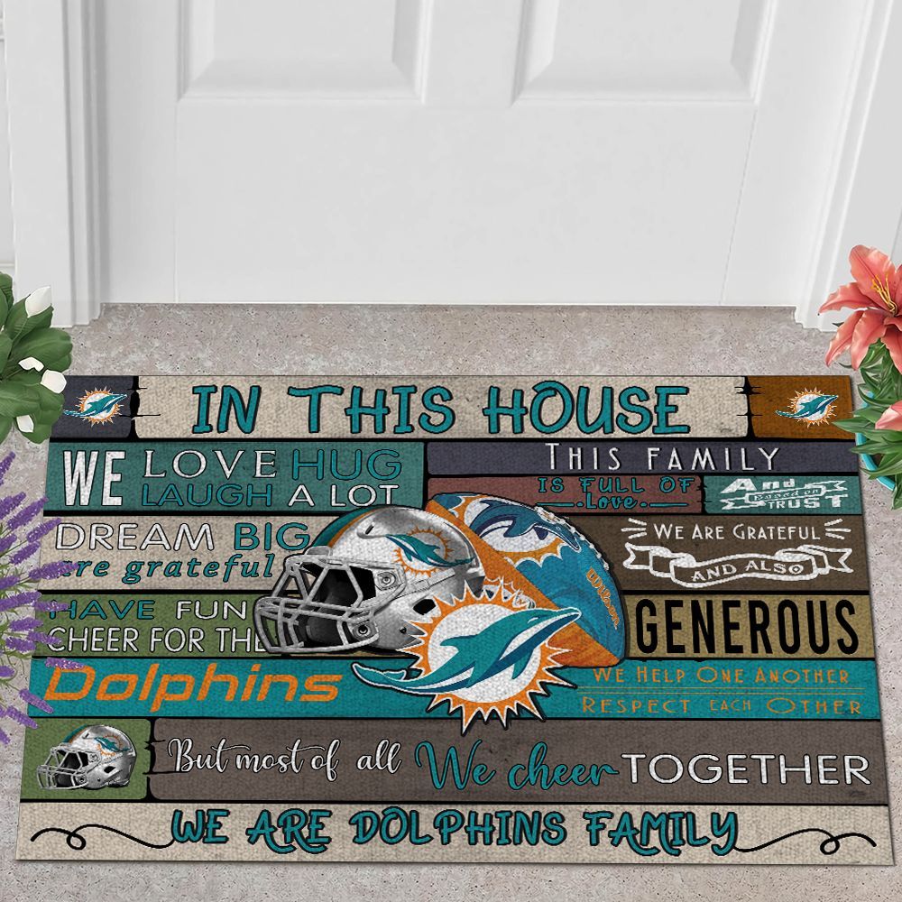 Miami-Dolphins-3D-Doormats-NFL-Quote-Doormat-Welcome-DM1089 Miami Dolphins 3D Doormats NFL Quote Doormat Welcome DM1089