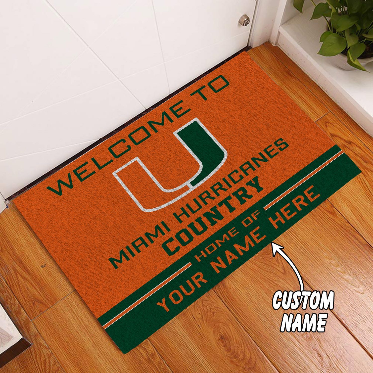 Miami-Hurricanes-Country-Custom-Name-Funny-Luxury-Front-Entrance-Doormat-Welcome-Mat-DM2025 Miami Hurricanes Country Custom Name Funny Luxury Front Entrance Doormat Welcome Mat DM2025
