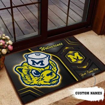 Michigan Wolverines 3D Doormats NCAA Custom Name Doormat DM1102