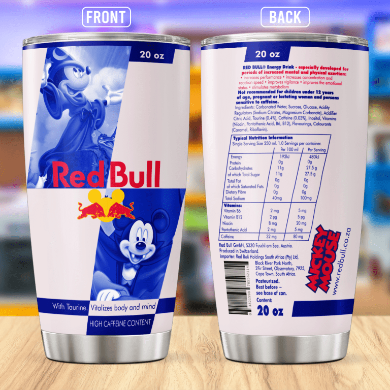 Mickey-Red-Bull-Stainless-Steel-Tumbler-20oz Mickey Red Bull Stainless Steel Tumbler 20oz