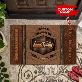 NFL Seattle Seahawks Custom Name Doormat 09 Doormat Welcome DM1210