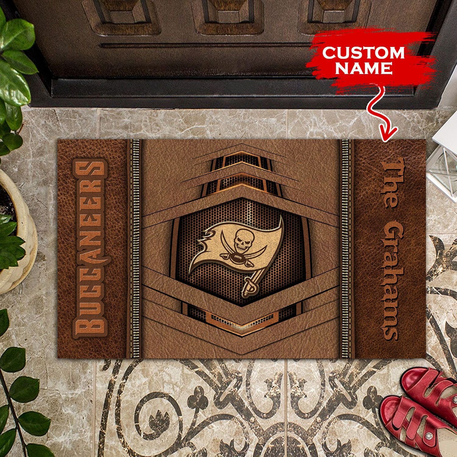 NFL-Tampa-Bay-Buccaneers-Custom-Name-Doormat-09-Doormat-DM1215 NFL Tampa Bay Buccaneers Custom Name Doormat 09 Doormat DM1215