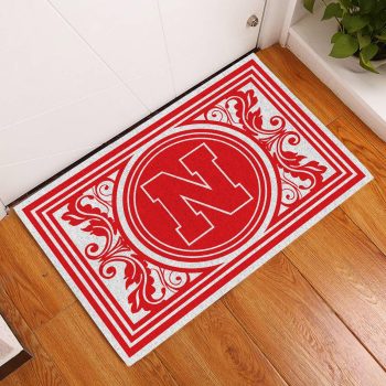 Nebraska Cornhuskers Floral Funny Luxury Front Entrance Doormat Indoor DM1552