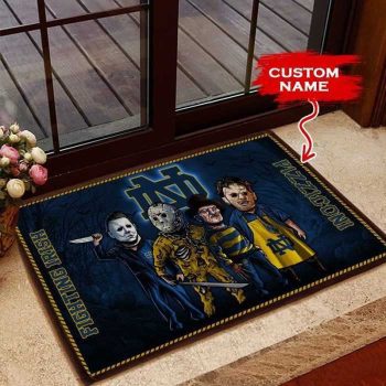 Notre Dame Fighting Irish 3D Doormats Halloween NCAA Custom Name DM1013