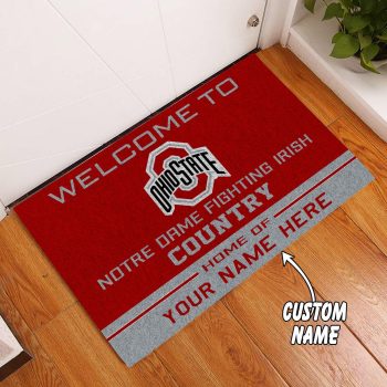 Ohio State Buckeyes Country Custom Name Funny Luxury Font Doormat Welcome Mat DM2031