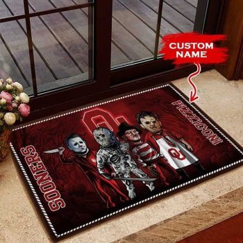 Oklahoma Sooners 3D Doormats Halloween NCAA Custom Name DM1037