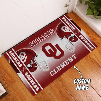 Oklahoma Sooners Custom Name Personalized Luxury Front Entrance Doormat DM1474