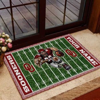 Oklahoma Sooners Football Home Field Mascot Custom Doormat DM1342