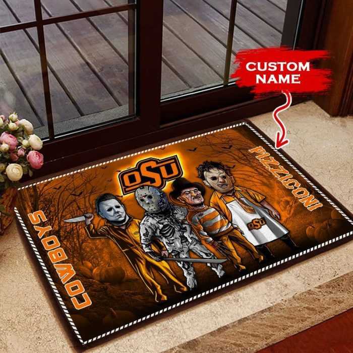 Oklahoma-State-Cowboys-3D-Doormats-Halloween-NCAA-Custom-Name-DM1052 Oklahoma State Cowboys 3D Doormats Halloween NCAA Custom Name DM1052