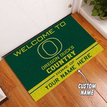 Oregon Ducks Country Custom Name Funny Luxury Front Entrance Doormat Welcome Mat DM2005