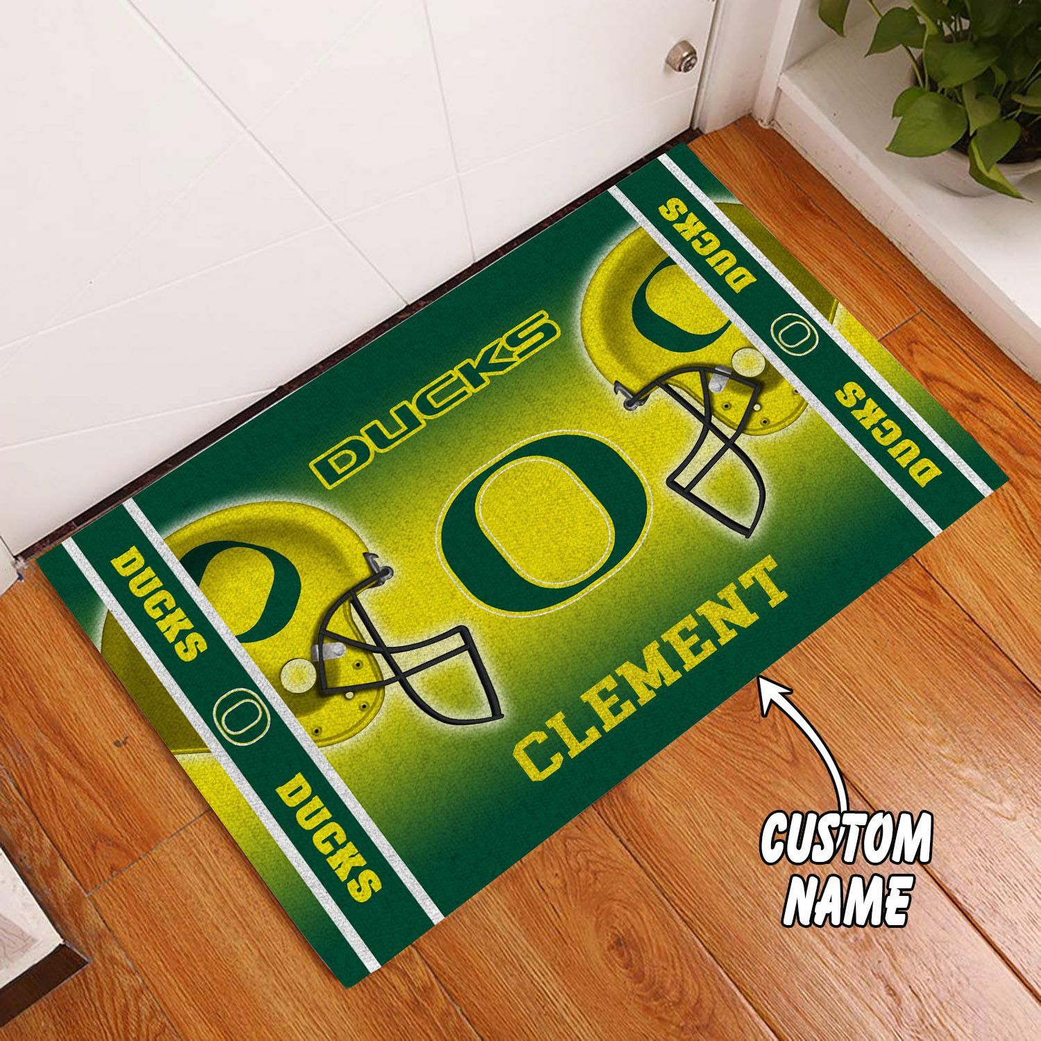 Oregon-Ducks-Custom-Name-Funny-Luxury-Front-Entrance-Doormat-DM1531 Oregon Ducks Custom Name Funny Luxury Front Entrance Doormat DM1531