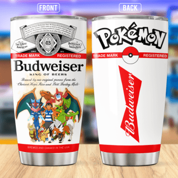 Pokemon Budweiser Stainless Steel Tumbler 20oz