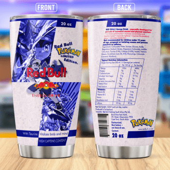 Pokemon Red Bull Stainless Steel Tumbler 20oz