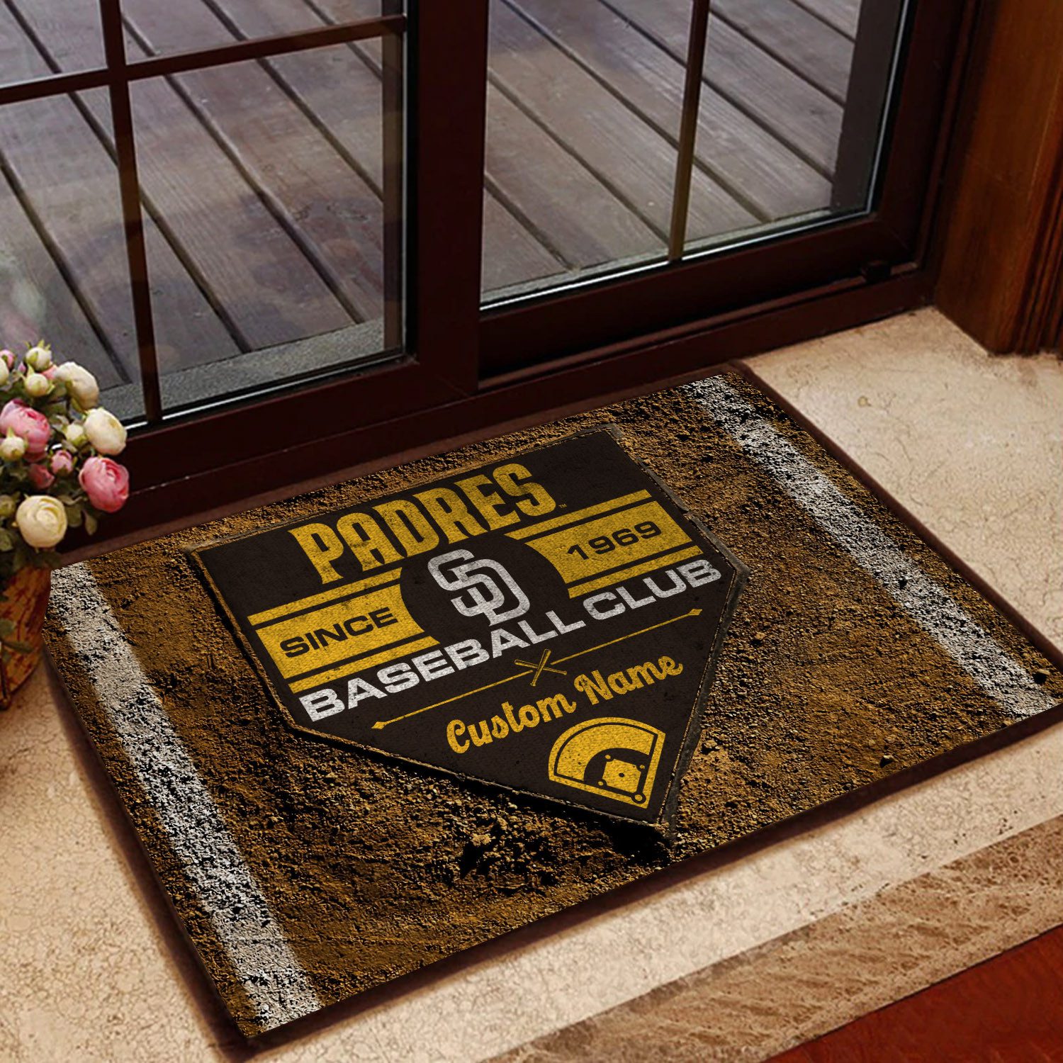 San-Diego-Padres-MLB-Retro-Vintage-Style-Custom-Name-Personalized-Doormat-Welcome-Mat-DM1751 San Diego Padres MLB Retro Vintage Style Custom Name Personalized Doormat Welcome Mat DM1751
