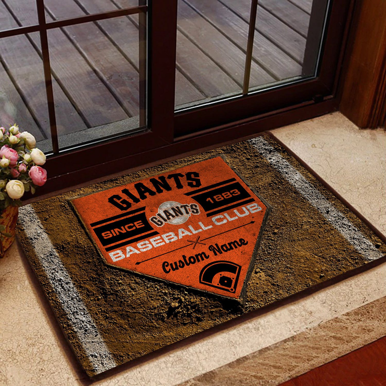 San-Francisco-Giants-MLB-Retro-Vintage-Style-Custom-Name-Personalized-Doormat-Welcome-Mat-DM1758 San Francisco Giants MLB Retro Vintage Style Custom Name Personalized Doormat Welcome Mat DM1758
