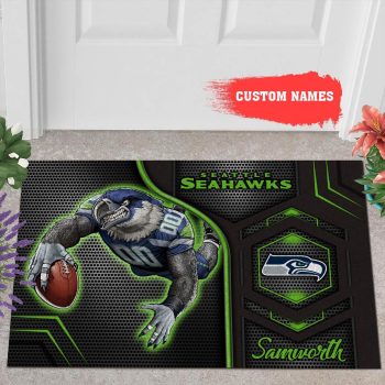 Seattle Seahawks 3D Doormats NFL Custom Name Doormat DM1069