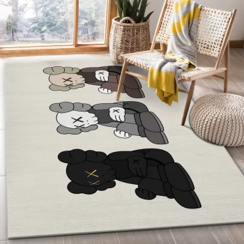 Sitting Kaws Figurines Area Rug Living Room Rug Family Gift Decor RR2937