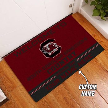 South Carolina Gamecocks Country Custom Name Funny Luxury Font Doormat Welcome Mat DM1938