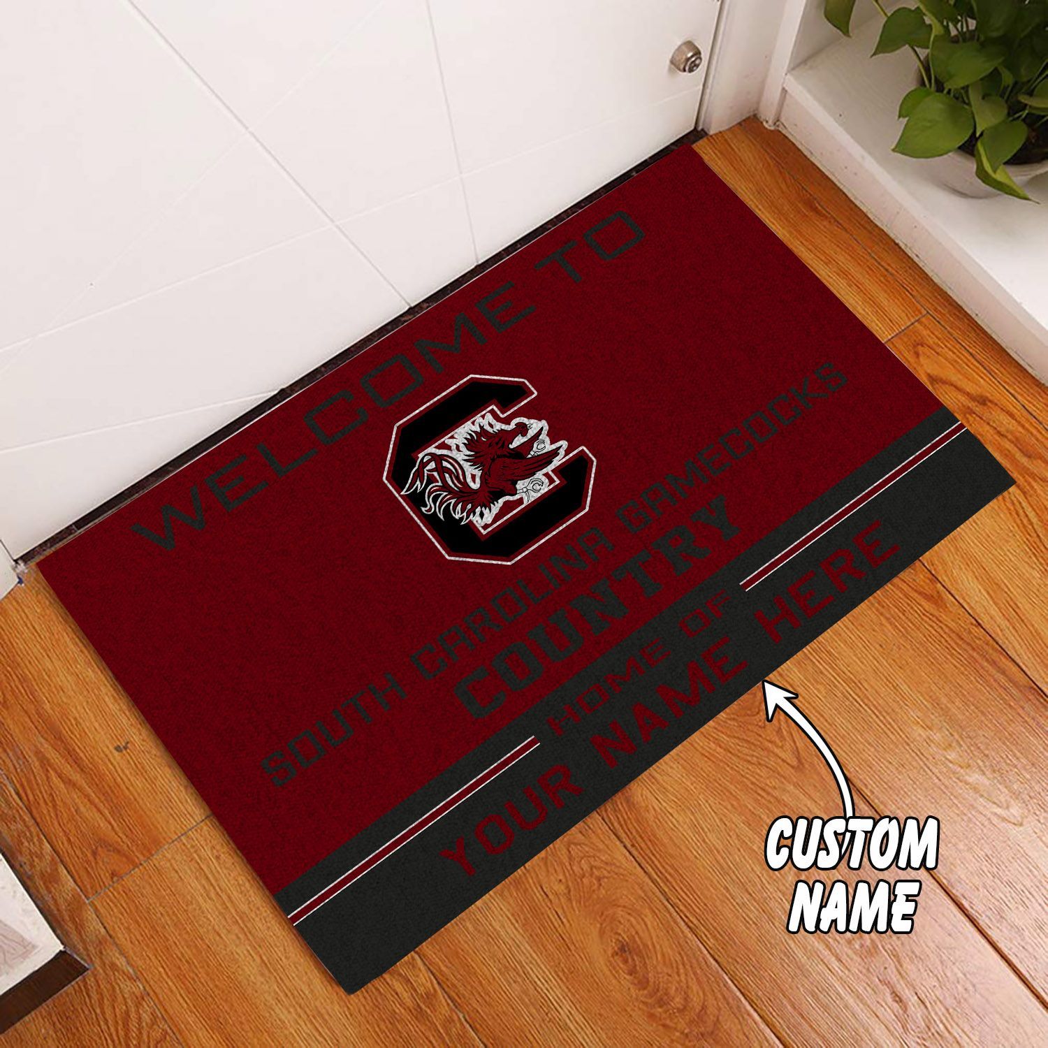 South-Carolina-Gamecocks-Country-Custom-Name-Funny-Luxury-Font-Doormat-Welcome-Mat-DM1938 South Carolina Gamecocks Country Custom Name Funny Luxury Font Doormat Welcome Mat DM1938